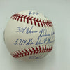 Beautiful Nolan Ryan Signed Heavily Inscribed Career STAT Baseball Steiner COA