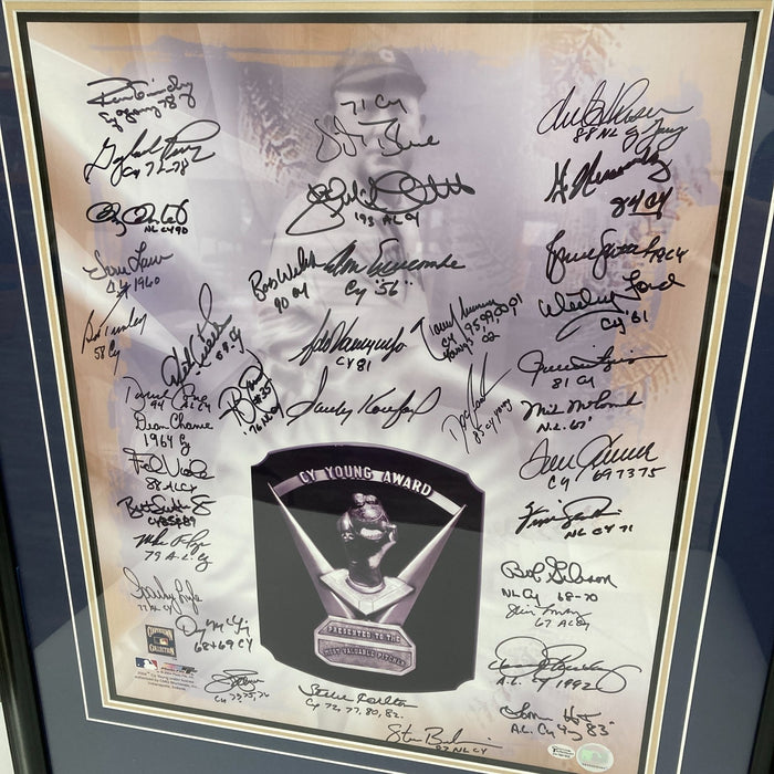 Beautiful Sandy Koufax Cy Young Winners Signed Huge 25x29 Photo 37 Sigs PSA JSA
