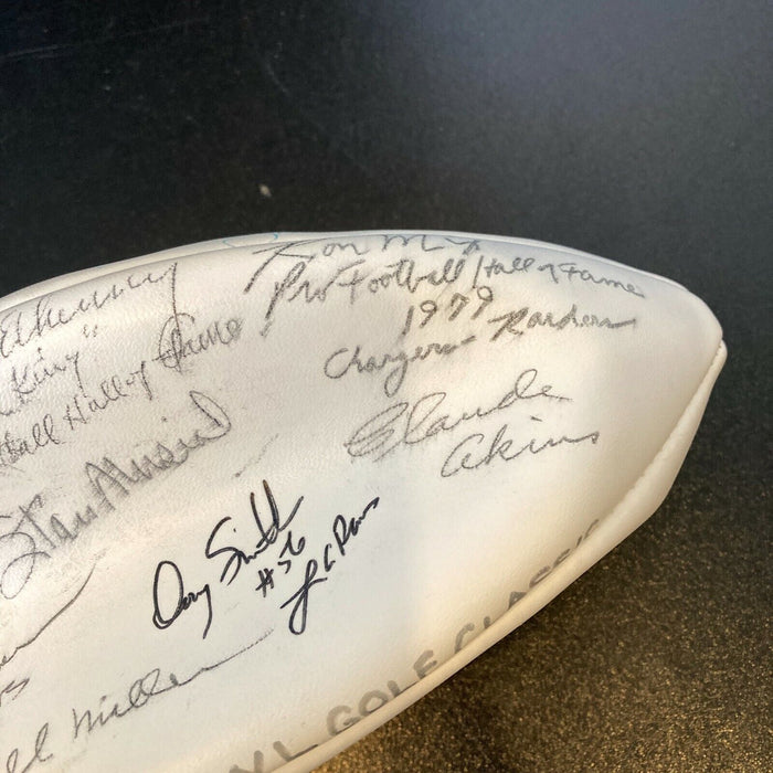 Super Bowl XXI Attendees Signed Football Joe Dimaggio Stan Musial (24) JSA COA