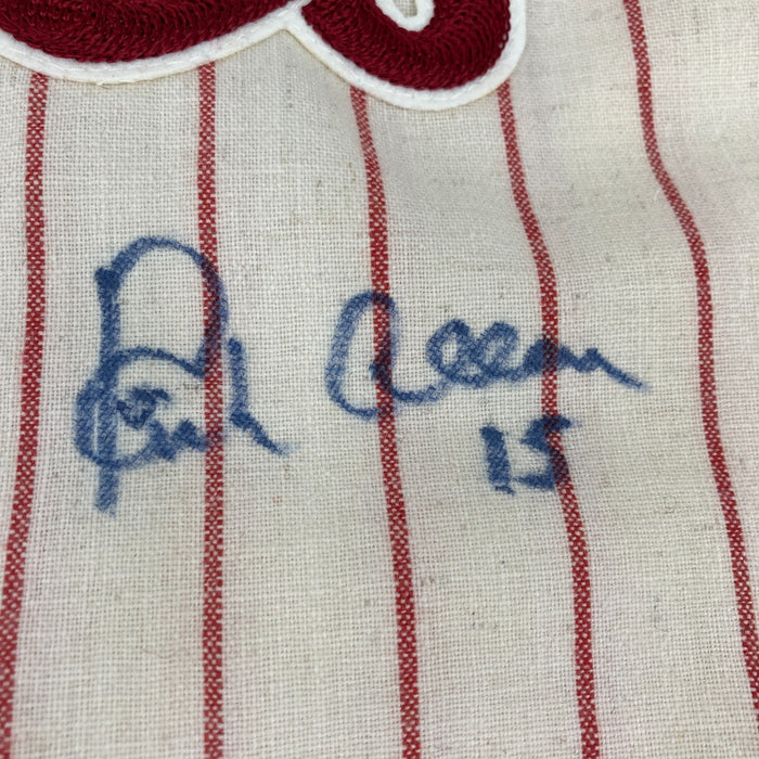 Dick Richie Allen Twice Signed Philadelphia Phillies Mitchell & Ness Jersey JSA