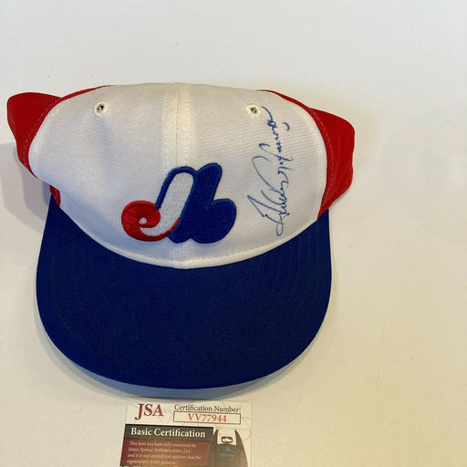 Andres Galarraga Signed Montreal Expos Game Model Baseball Hat With JSA COA