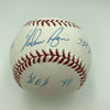 Beautiful Nolan Ryan Signed Heavily Inscribed Career STAT Baseball JSA COA