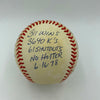 Rare Tom Seaver Signed Heavily Inscribed Career STAT Baseball With RJ COA