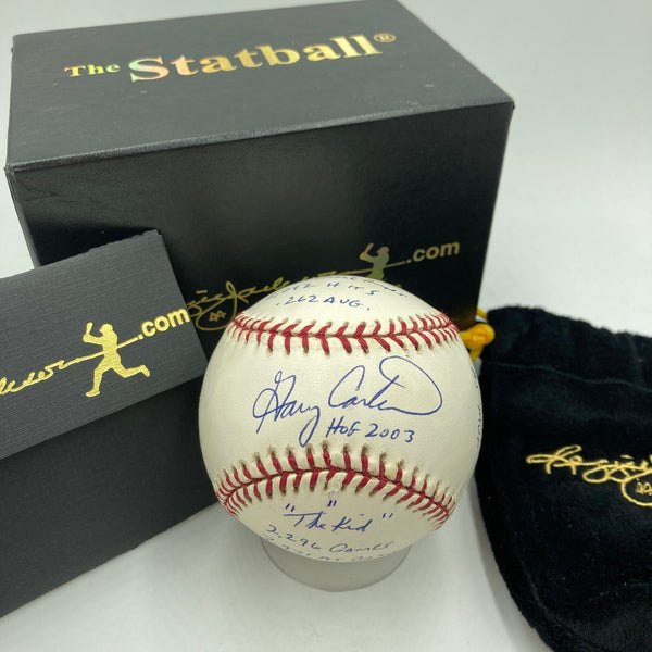 Gary Carter Signed Heavily Inscribed STAT Major League Baseball RJ COA