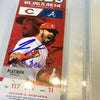 Ronald Acuna Jr. Signed Debut Full Ticket PSA DNA GEM MINT 4-25-2018