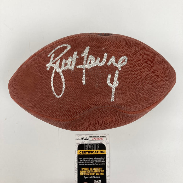 Brett Favre #4 Signed Official NFL Wilson Game Football JSA COA
