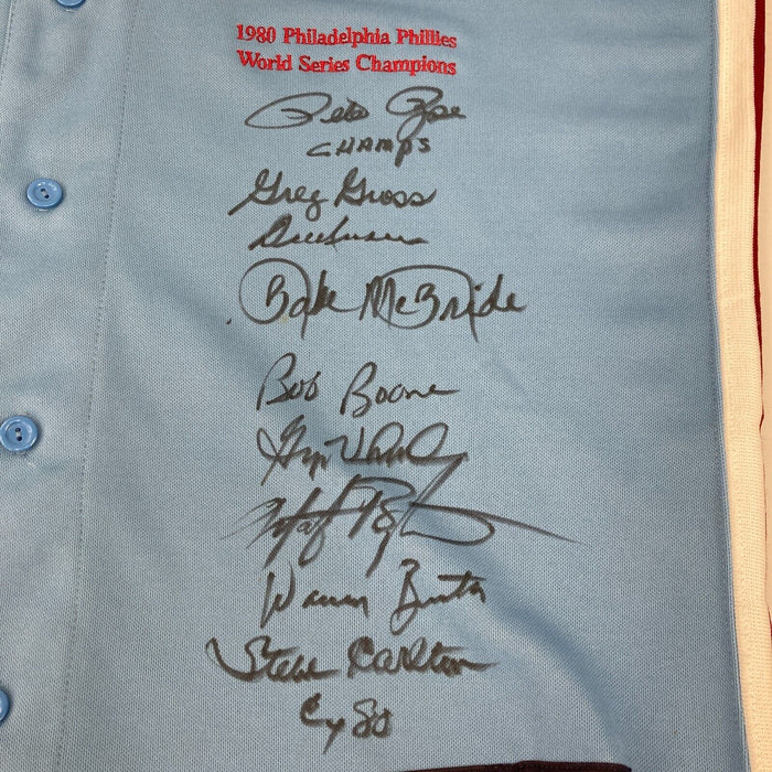 1980 Philadelphia Phillies World Series Champs Team Signed Jersey JSA COA