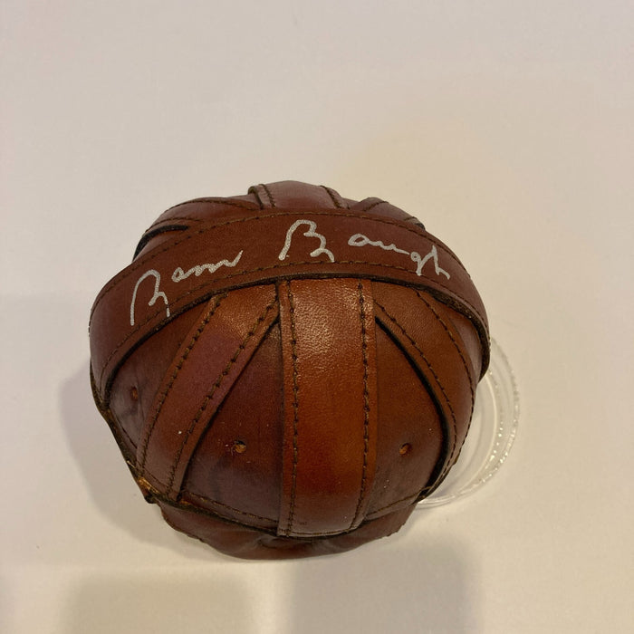 Sammy Baugh  Signed Vintage Leather Mini Helmet JSA COA