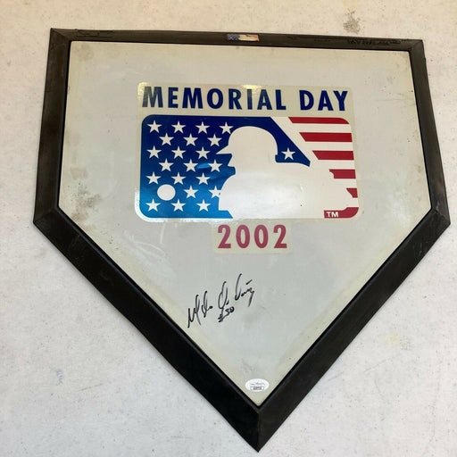 Magglio Ordonez Signed 2002 Memorial Day Authentic Full Size Home Plate JSA COA