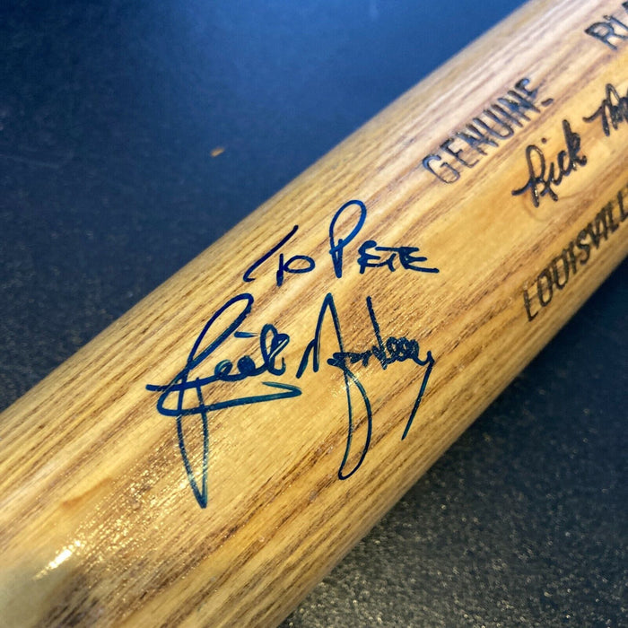 Rick Monday Signed 1970's Louisville Slugger Game Used Baseball Bat JSA COA