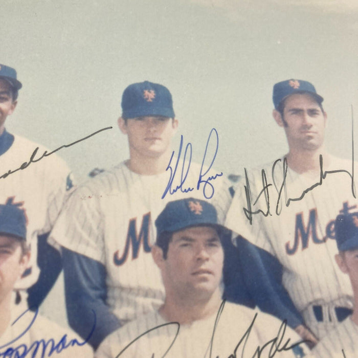 1969 New York Mets World Series Champs Team Signed 16x20 Photo Nolan Ryan JSA