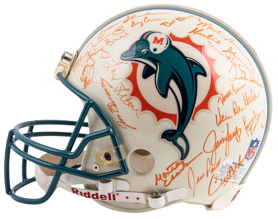 1972 Miami Dolphins Super Bowl Champs Team Signed Full Size Helmet PSA & Beckett