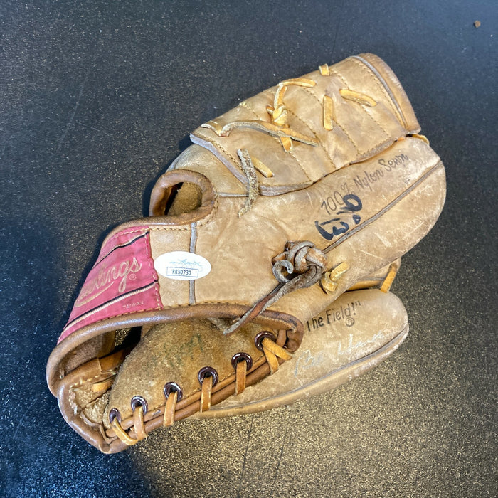 Bill Hands Signed 1960's Game Model Baseball Glove Chicago Cubs JSA COA