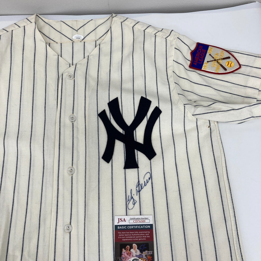 Yogi Berra Signed New York Yankees Mitchell & Ness Jersey JSA COA