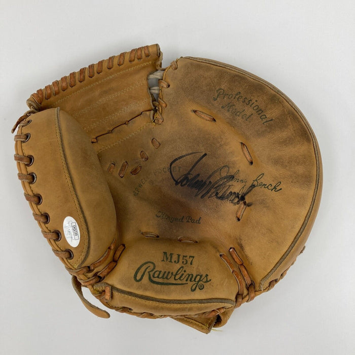 Johnny Bench Signed Rawlings Game Model Baseball Glove Mitt JSA COA