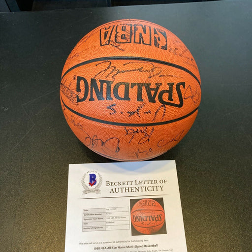 Michael Jordan Kobe Bryant Tim Duncan 1998 All Star Game Signed Basketball BAS