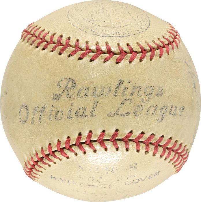 Joe Dimaggio Signed 1944 World War 2 VS. Army Team Signed Baseball PSA DNA COA