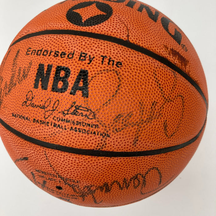 Michael Jordan 1990-91 Chicago Bulls NBA Champs Team Signed Basketball PSA DNA