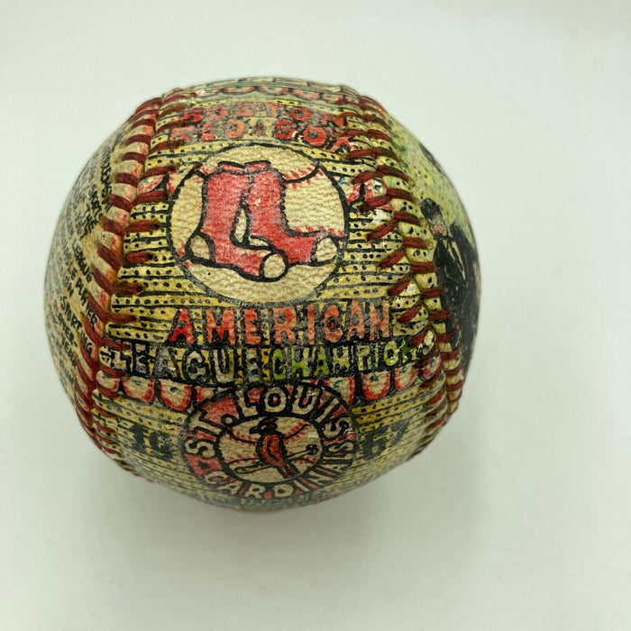 1967 Cardinals World Series George Sosnak Hand Painted Folk Art Baseball 1/1