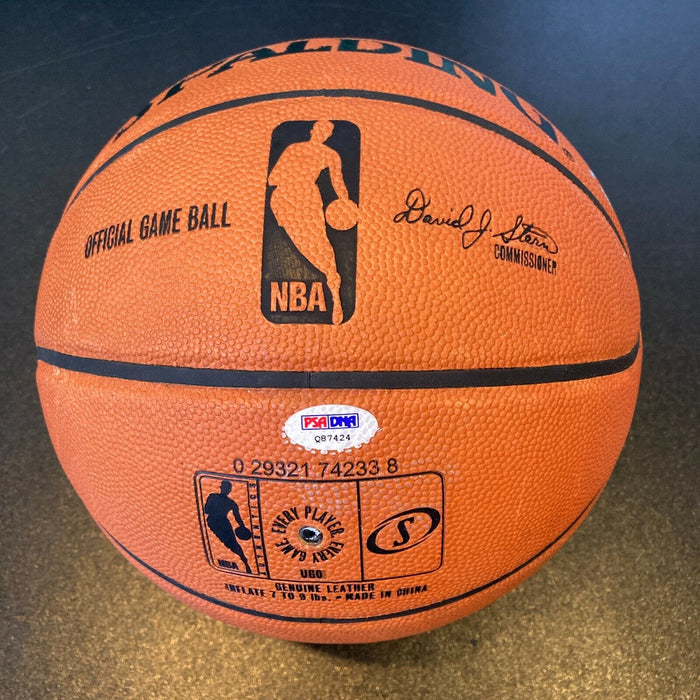 Extraordinary Bill Russell Signed Heavily Inscribed STAT Basketball #5/6 PSA DNA