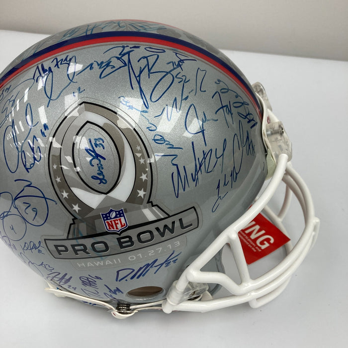 Peyton Manning 2013 Pro Bowl Multi Signed Authentic Game Helmet 60+ Sigs PSA DNA