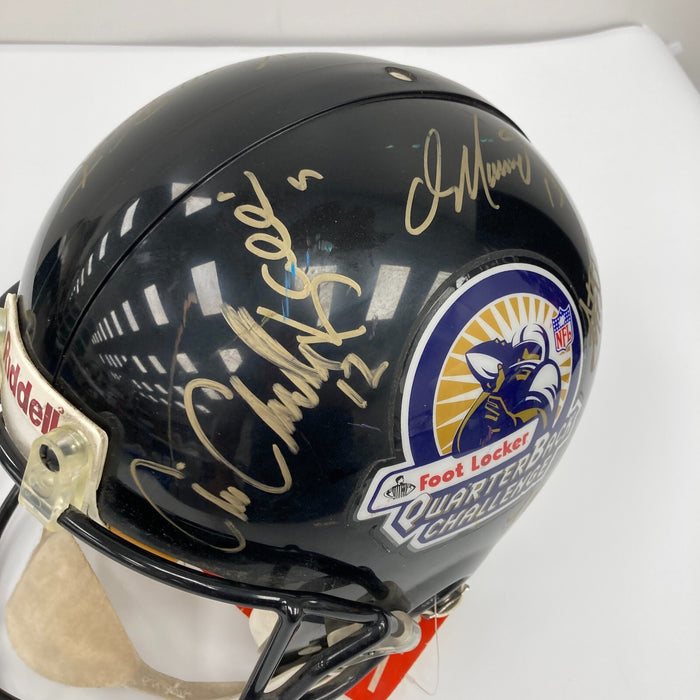 Dan Marino Steve Young Steve McNair Quarterback Challenge Signed Helmet JSA COA