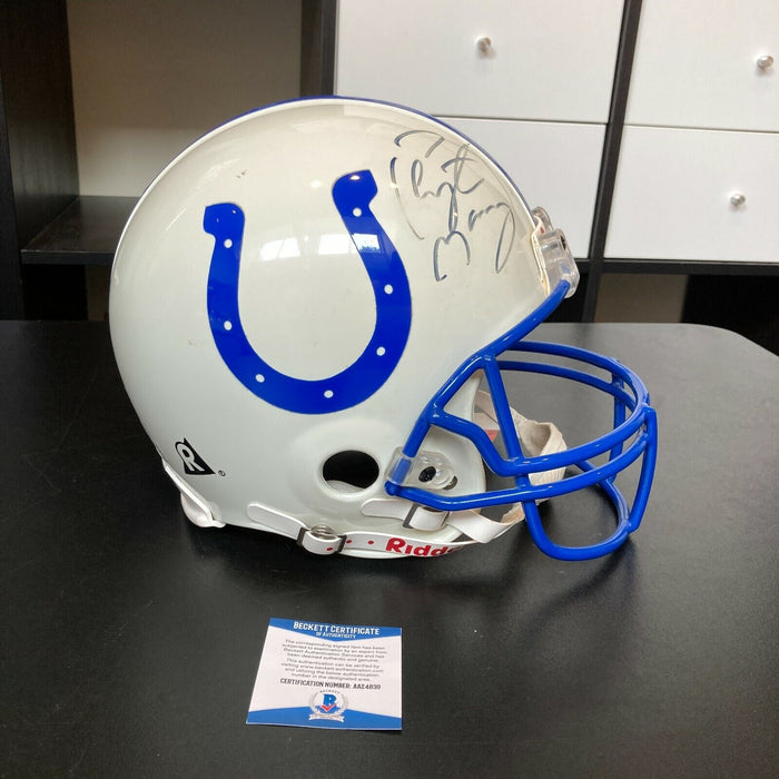 Peyton Manning Signed Full Size Authentic Indianapolis Colts Helmet Beckett COA