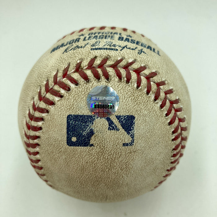 Incredible Alex Rodriguez 3,000 Hit Game Used Signed Inscribed Baseball Steiner