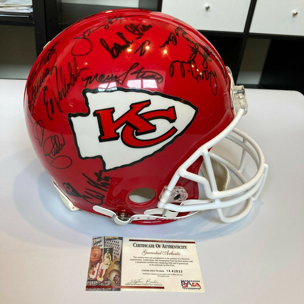 1969 KANSAS CITY CHIEFS SUPER BOWL IV CHAMPIONS TEAM SIGNED HELMET PSA DNA COA