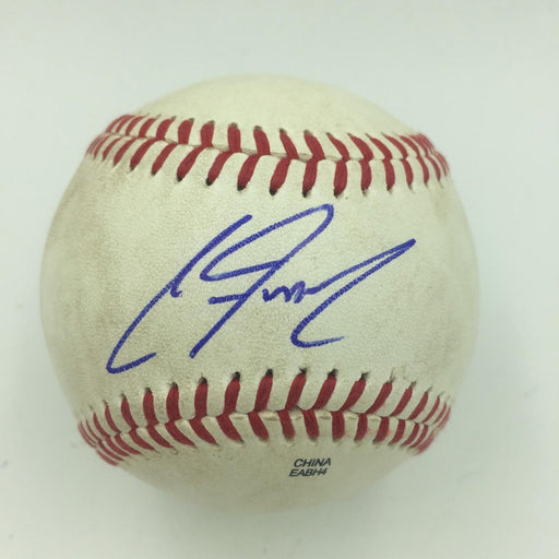 Clint Frazier Pre Rookie Signed Official Minor League Game Used JSA COA