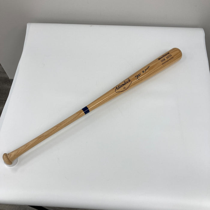 Hank Aaron Signed Adirondack Game Model Baseball Bat JSA COA