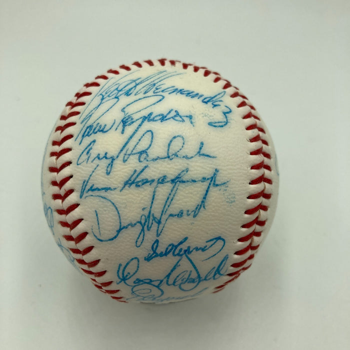 1985 - 1986 New York Mets Team Signed Baseball 28 Sigs With Gary Carter
