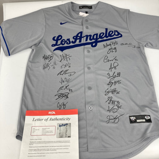 2020 Los Angeles Dodgers World Series Champs Team Signed Jersey PSA DNA COA