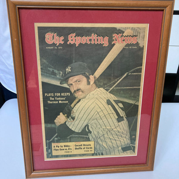 Thurman Munson Signed 1973 Sporting News Magazine JSA COA