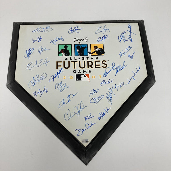 Clayton Kershaw Rookie 2007 All Star Game Team Signed Home Plate MLB Authentic