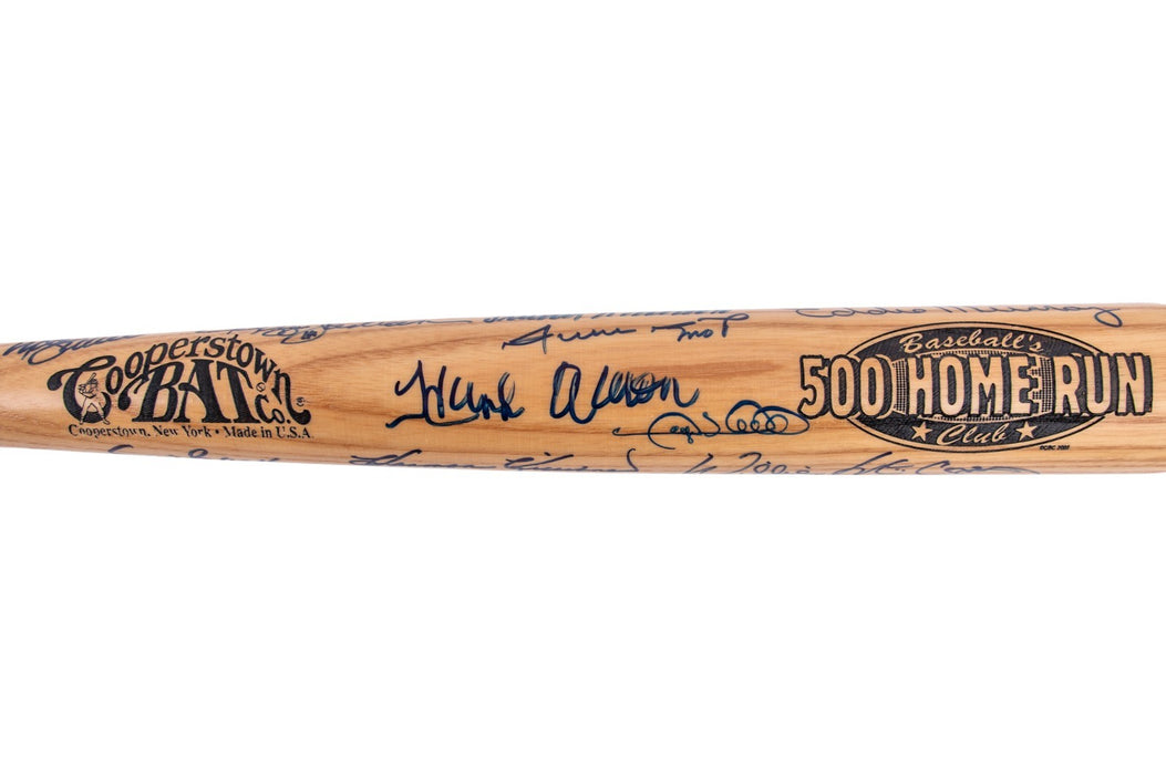 500 Home Run Club Signed Bat 13 Sigs Hank Aaron Willie Mays Beckett COA