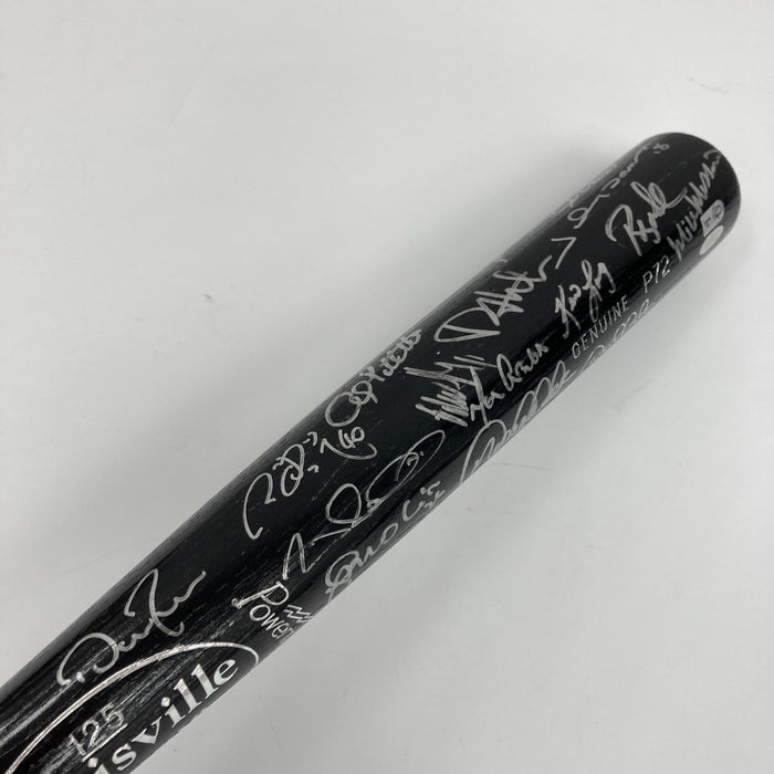 2009 New York Yankees World Series Champs Team Signed Bat Steiner COA