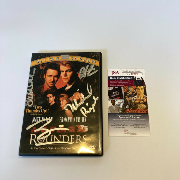 Rounders Movie Cast Signed DVD Michael Rispoli Gretchen Mol Richards Levien JSA