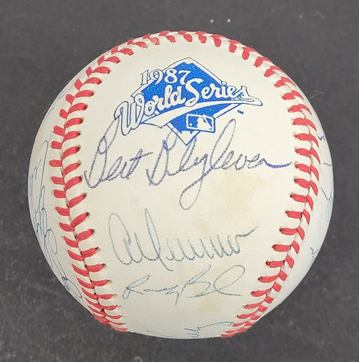 1987 Minnesota Twins World Series Champs Team Signed W.S. Baseball JSA COA