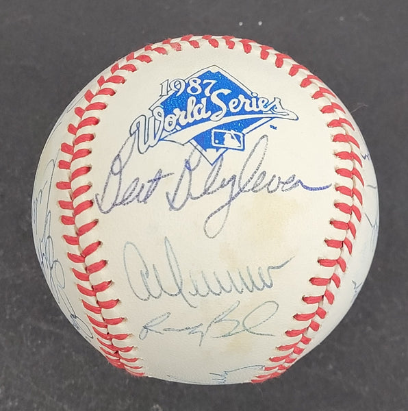 1987 Minnesota Twins World Series Champs Team Signed W.S. Baseball JSA COA