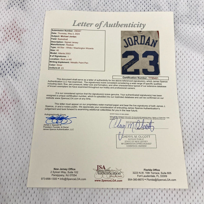 Michael Jordan Signed 2003 All Star Game Pro Cut Reebok Jersey JSA & MEARS