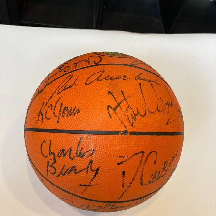 Chuck Cooper Boston Celtics HOF Legends Signed Basketball 28 Sigs PSA DNA Rare!