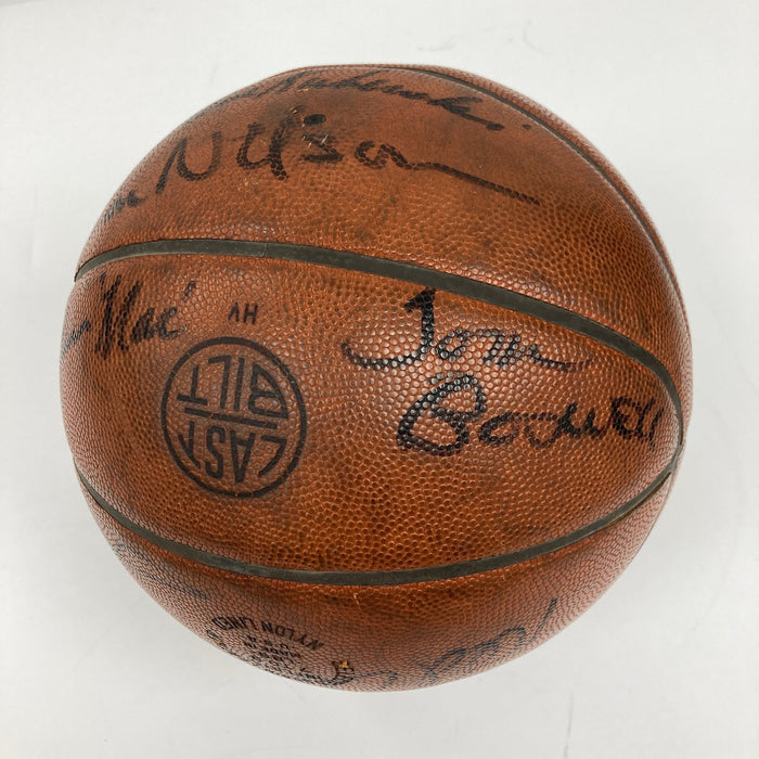 1975-76 Boston Celtics NBA Champs Team Signed Game Used Basketball Beckett COA