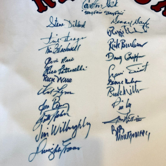 Stunning 1975 Boston Red Sox AL Champs Team Signed Jersey MLB Authentic Holo