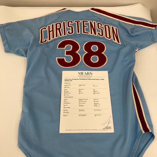 Larry Christenson 1974 Game Used Philadelphia Phillies Jersey MEARS A10