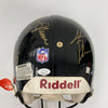 Dan Marino Steve Young Steve McNair Quarterback Challenge Signed Helmet JSA COA