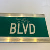 Ernie Banks Twice Signed 6x30 Street Sign Ernie Banks BLVD JSA COA