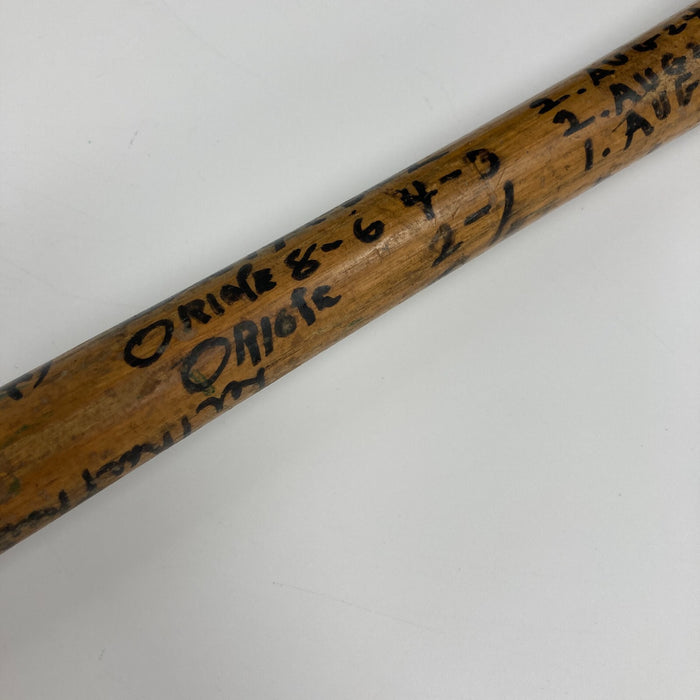 1962 Baltimore Orioles Team Signed Gene Woodling Game Used Bat PSA 9 & JSA COA