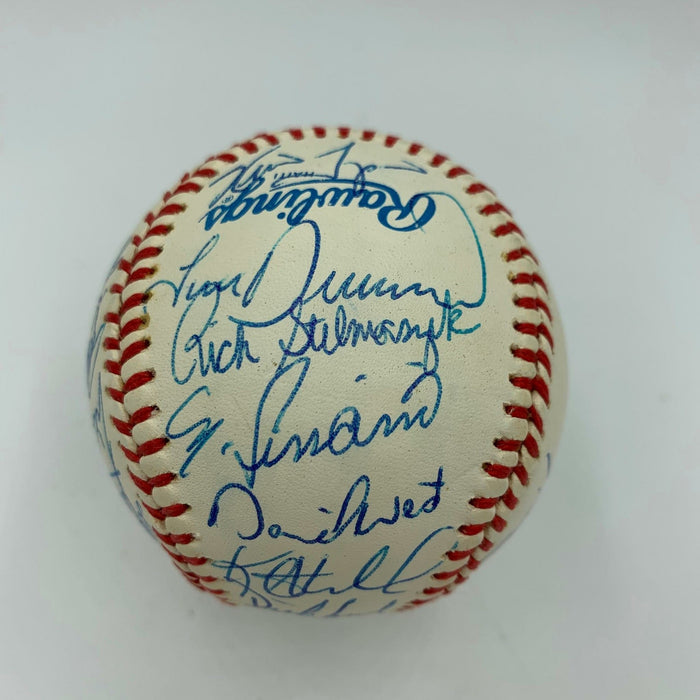 Stunning 1990 Minnesota Twins Team Signed Baseball Kirby Puckett 34 Sigs JSA COA
