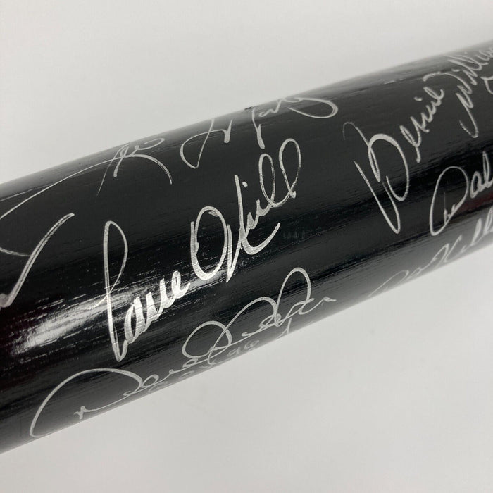 1996 New York Yankees World Series Champs Team Signed Bat Derek Jeter JSA COA